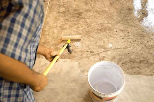 Preparing to Seal and Dye Concrete