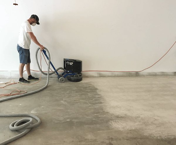 step by step concrete sanding