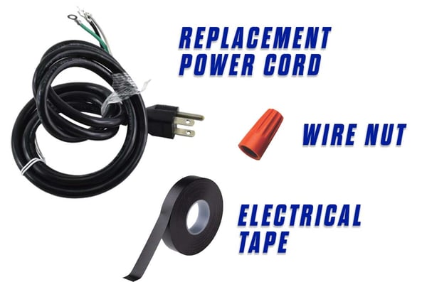 Power-Cord-Onfloor-OF16SEZV-Sander-power-cord-wirenut-electrical-tape