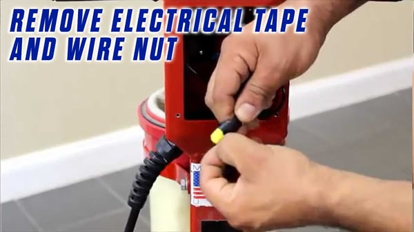 Power-Cord-Onfloor-OF16SEZV-Sander-remove-electrical-tape-wire-nut