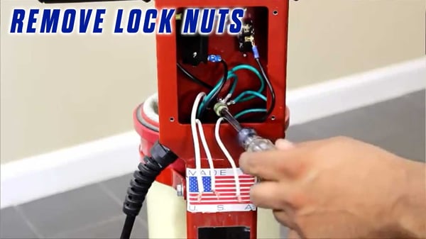 Power-Cord-Onfloor-OF16SEZV-Sander-remove-lock-nuts