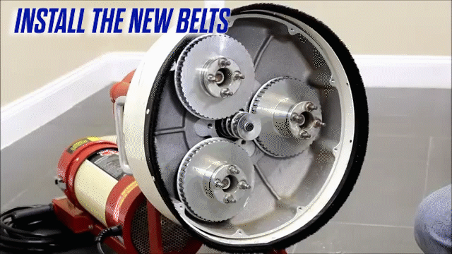 Replace-the-Timing-Belts-Onfloor-OF16SEZV-Sander INSTALL NEW BELTS