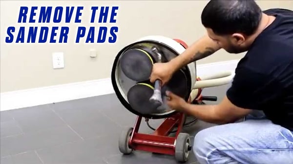 Replace-the-Timing-Belts-Onfloor-OF16SEZV-Sander-REMOVE-SANDER-PADS